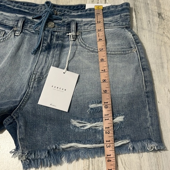 KanCan High Waist Denim Shorts - Blue - Picture 12 of 12